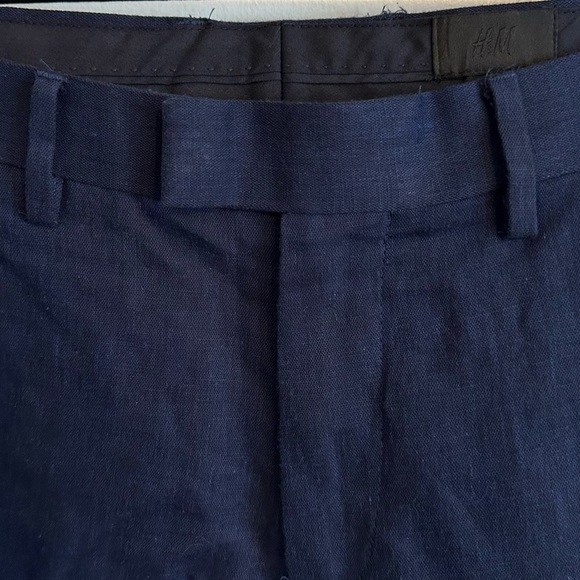 H&M Pants Mens Hm Dress Pants Blue Linen Style Poshmark